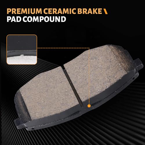 Image of Front Brake Pads D1397 w /Hardware Replacement For Hyundai Elantra 2009 Touring, Elantra 2010-2012 Touring GLS /SE, For Kia Forte 2010-2013, Forte Koup 2010-2013 Ceramic Brake Pads