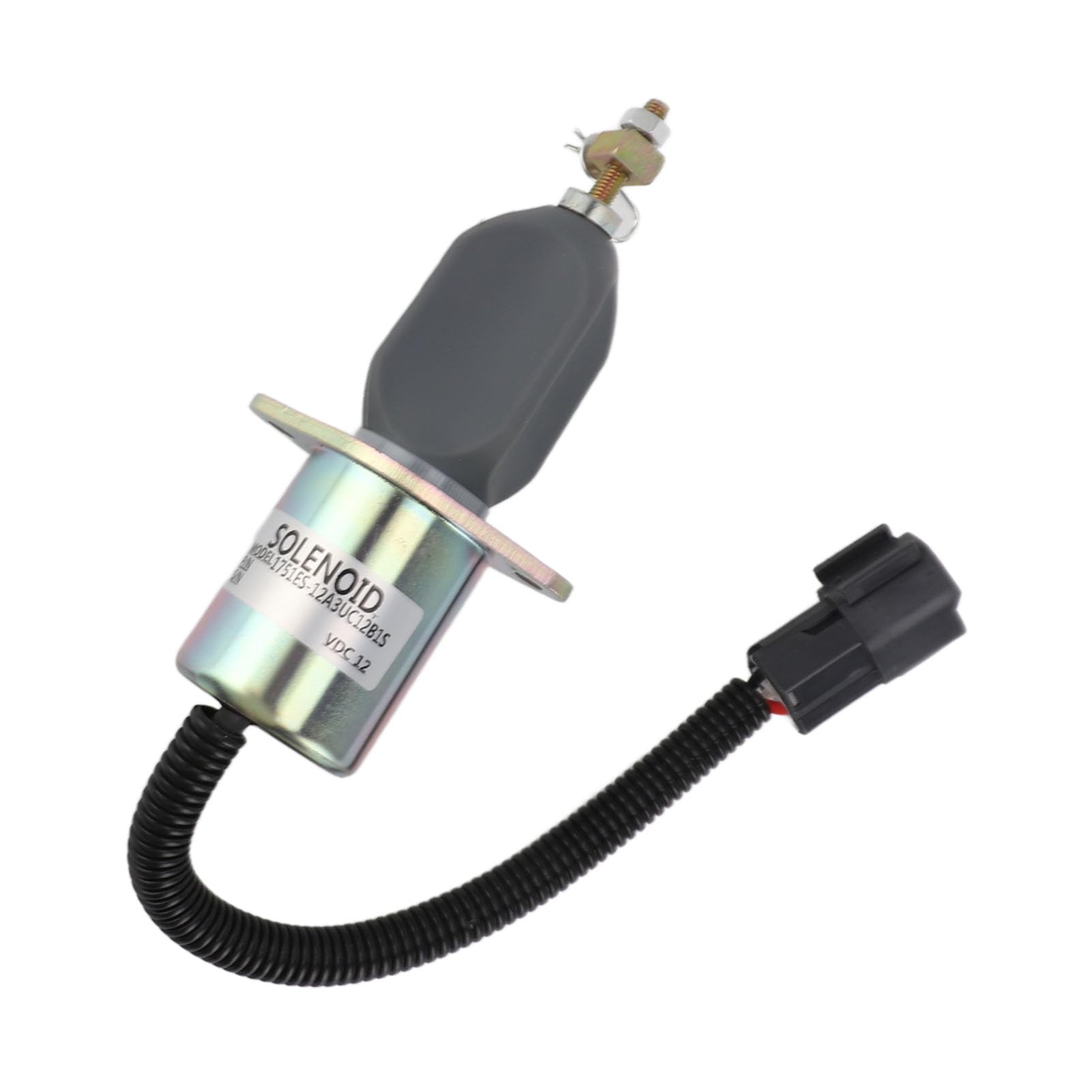 Solenoide de Cierre de Combustible de 12 V 1751ES 12A3UC12B1S Válvula Solenoide de Parada de Corte de Combustible Precisa para Motor Generador