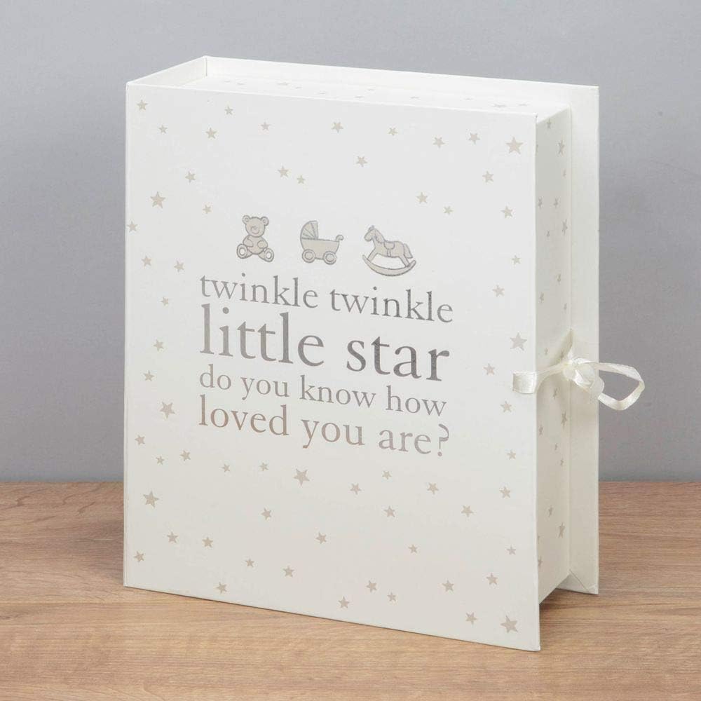 ukgiftstoreonline Baby Compartment Keepsake Box With Icons Gift Twinkle Twinkle Little Star
