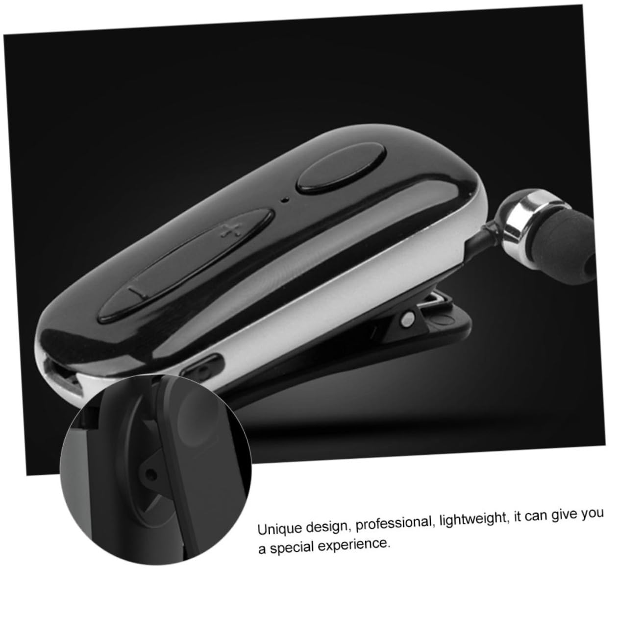 Cuffie wireless professionali con archetto ergonomico leggero e durevole per sport e telefonate nero