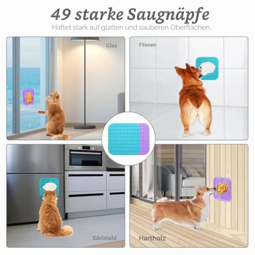 MateeyLife Schleckmatte Hund, 2 Stück Leckmatte Hund für Welpen Katze