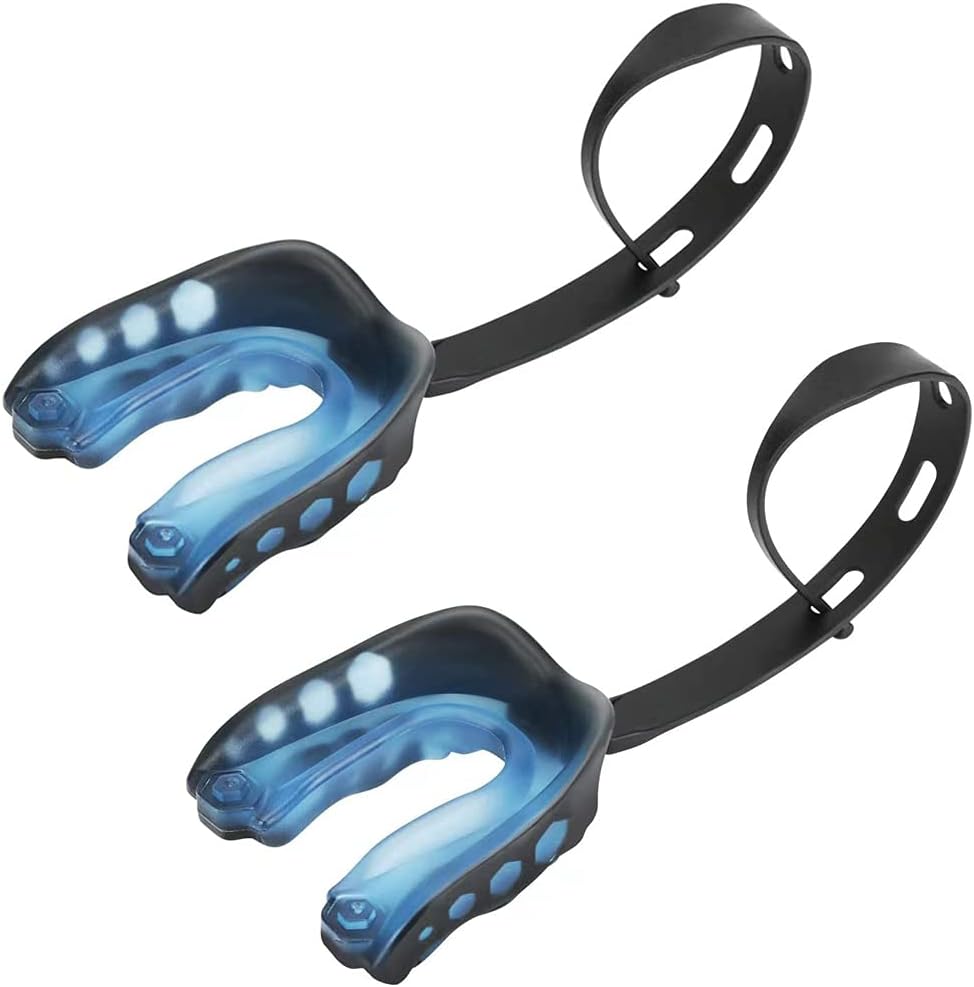 MXiiXM 2Pcs Football Mouth Guard with Strap, Soft Youth