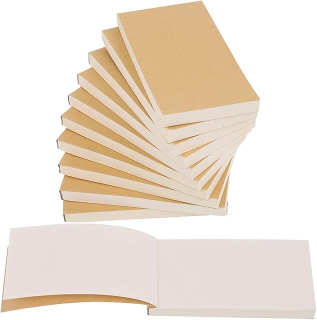 NOBRAND 10 Pack Blank Flipbooks Flip Book for Kids & Adults, 4.3 Inch x 2.3 Inch 90 Sheets No Bleed Drawing Paper for Kids & Adult