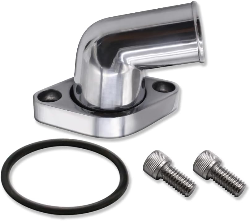 15 Degree Swivel Water Neck Thermostat Housing For Chevy SBC BBC 283 305 350 383 454 502 Polished Aluminum