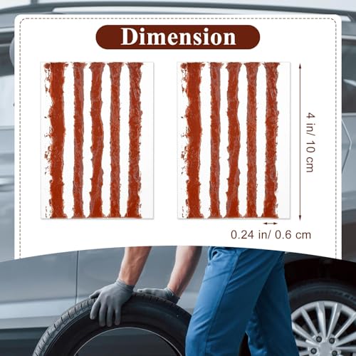 Image of 500 Pcs Tire Plugs Bulk, 4 inch x 1 /4 inch, Red
