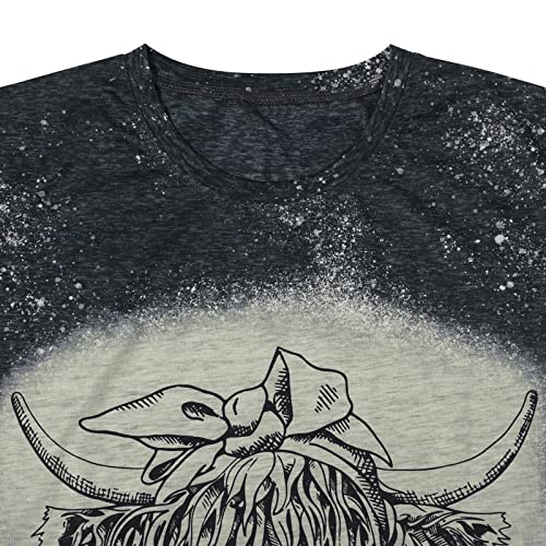 Cow Shirt Women Cute Cattle T-Shirt Vintage Western Short Sleeve Tops Farm Life Animal Graphic Tee4