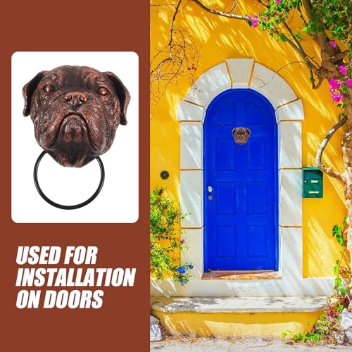 Aldaba de puerta de perro para dar un toque rustico y acogedor a tu hogar 6