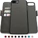 Dreem iPhone 7-8 Plus Wallet Case, Magnetic Detachable Slim-Case, Fibonacci Luxury Vegan Leather, RFID Protection - Grey