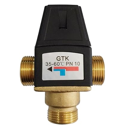 CALANDIS 3 Way Thermostatic Mixing Valve Solar Water Heater Mix Valve DN25 Male