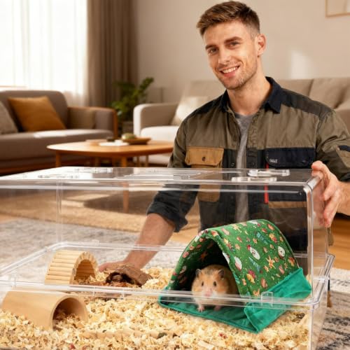 Casa de dormir triangular 2 en 1 con interior cálido para mascotas pequeñas 4