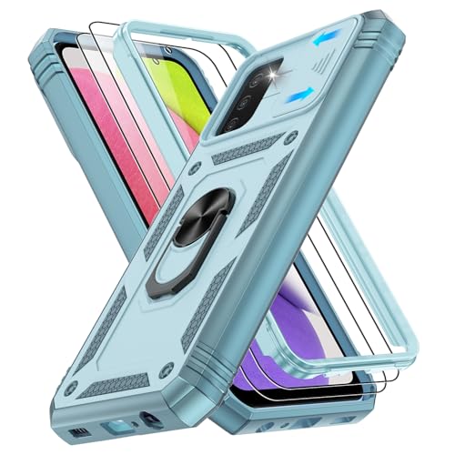 Coque Samsung Galaxy-A03S antichoc militaire verte avec écran verre