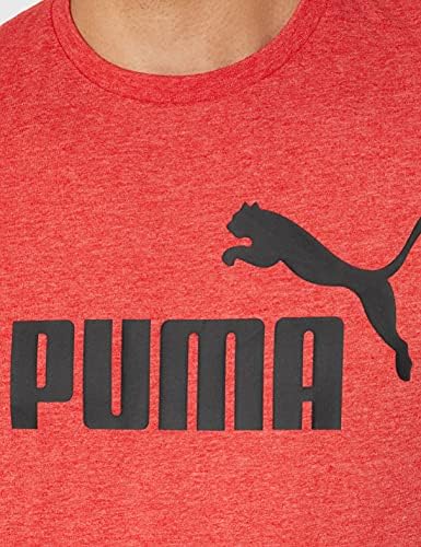 PUMA Erkek/Unisex ESS Heather Tee-High Risk Red Tees M - Görsel 2