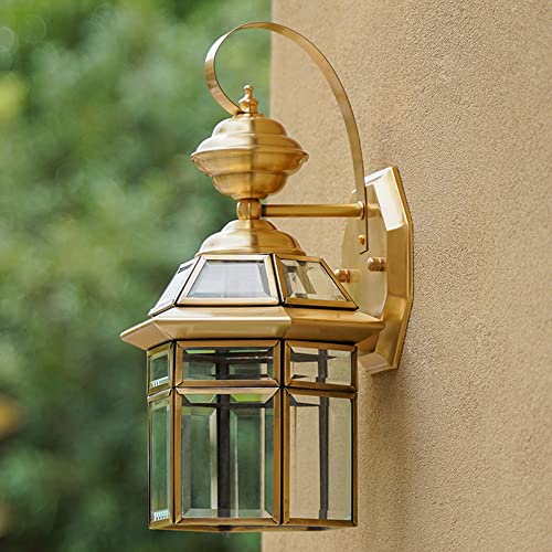 Bonnik Wandleuchte Aluminium Glas Wandhalterung Licht Vintage Wandlaterne Veranda Lichter Außenwand LED Antike Wandleuchte IP55 wasserdichte Außenleuchten Cover