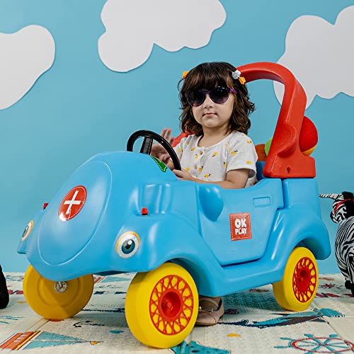 Image of OK Play Coupe Car, Plastic Material, Toys for Kid, Small Car for Toddlers, 1 to 2 Years (Sky Blue)