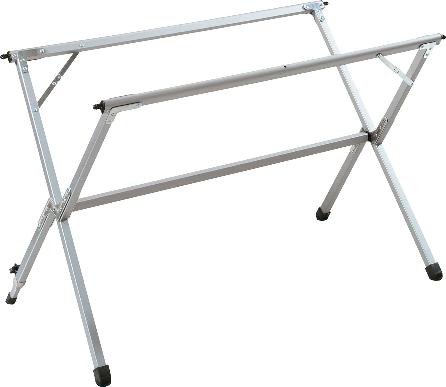 BERGER Campingtisch mit rollbarer Tischplatte - Klapptisch Höhenverstellbar Klappbar | Gartentisch, Esstisch, Balkon, Garten, Terrasse (Aluminium)