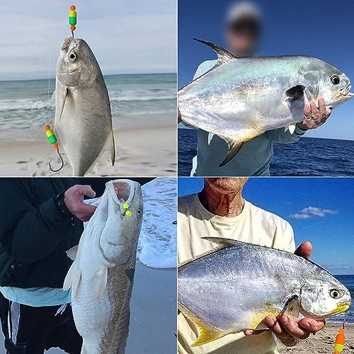 Pompano-Rigs-for-Surf-Fishing-Saltwater-Gear with Double Circle & Wide Gap Hook-6-Pack Surf Fishing Tackle - Thumbnail 6