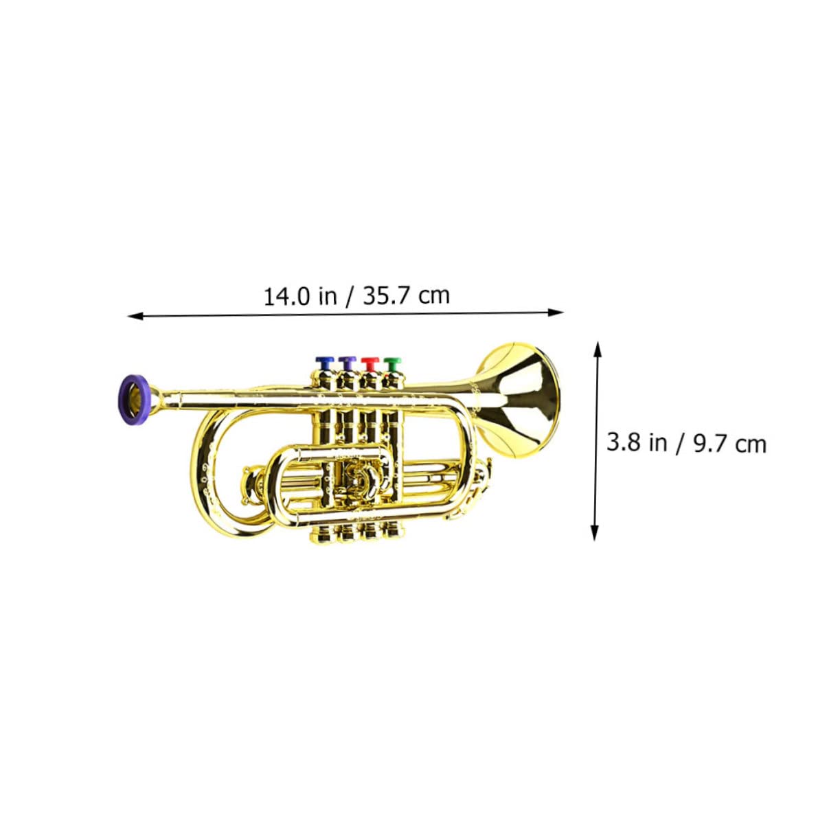 HANABASS 4 Trumpet for Musical Instrument for Early Education Safe Design Encourages for Music Performance