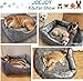 JOEJOY Hundebett Mittelgroße Hunde, Hundekorb Waschbar Flauschig, Plüsch rutschfeste Hundebetten, 76x61x23cm, Hundekörbchen für Mittelgroße und Große Katzen und Hunde