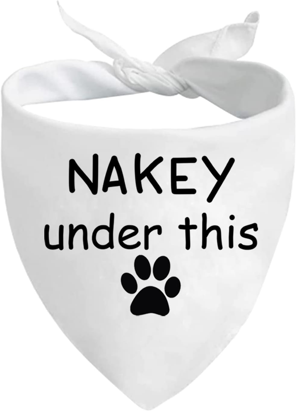 JXGZSO 1 Piece Funny Dog Bandana I'm Nakey Under This Dog Bandana Naked Dog Scarf (Nakey Under Dog)