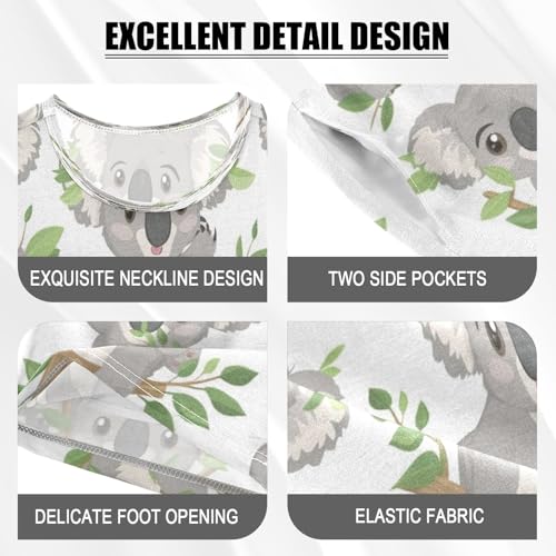 Koala in The Branch Kids Pjs Set Boys Girls Summer Short-Sleeve Sleepwear Pajamas 2PCS4