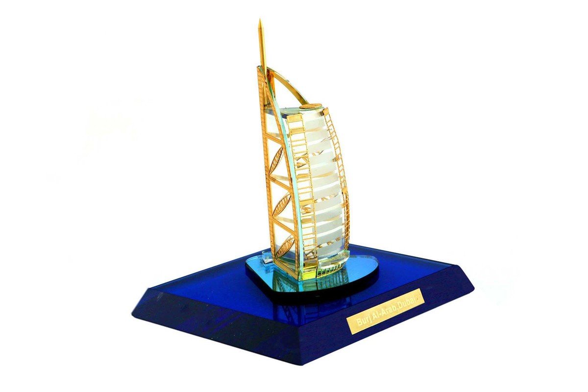 KOLAMBAS Crystal BURJ AL ARAB Dubai Home Decorative Souvenir Royal