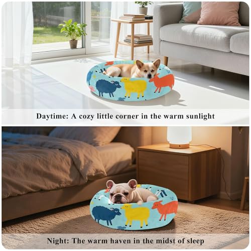 Lit apaisant pour chat mouton bleu taille M - 5