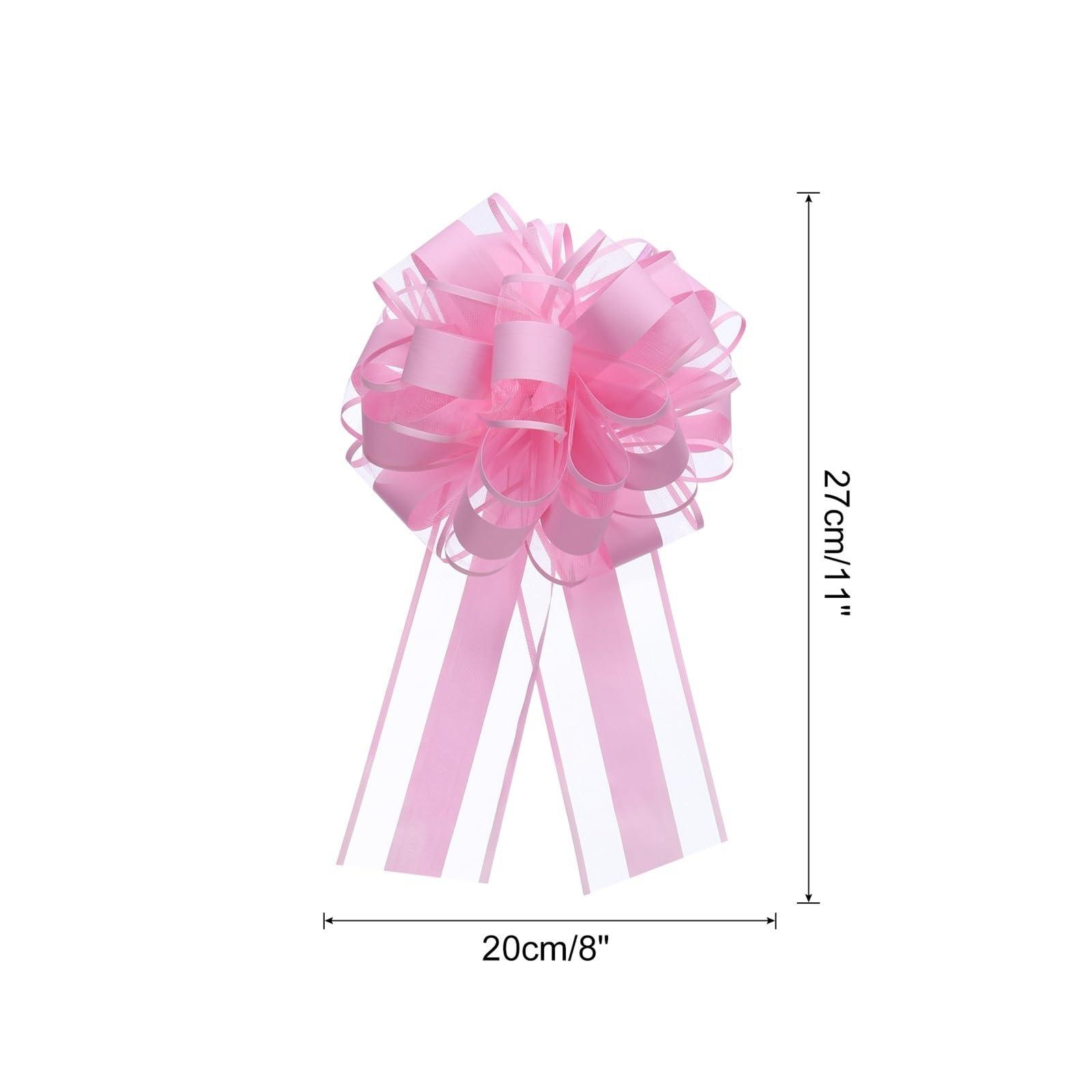 100 Uds. Lazo Grande de Organza for Envolver Regalos, Lazos, Cinta para decoración(Purple)