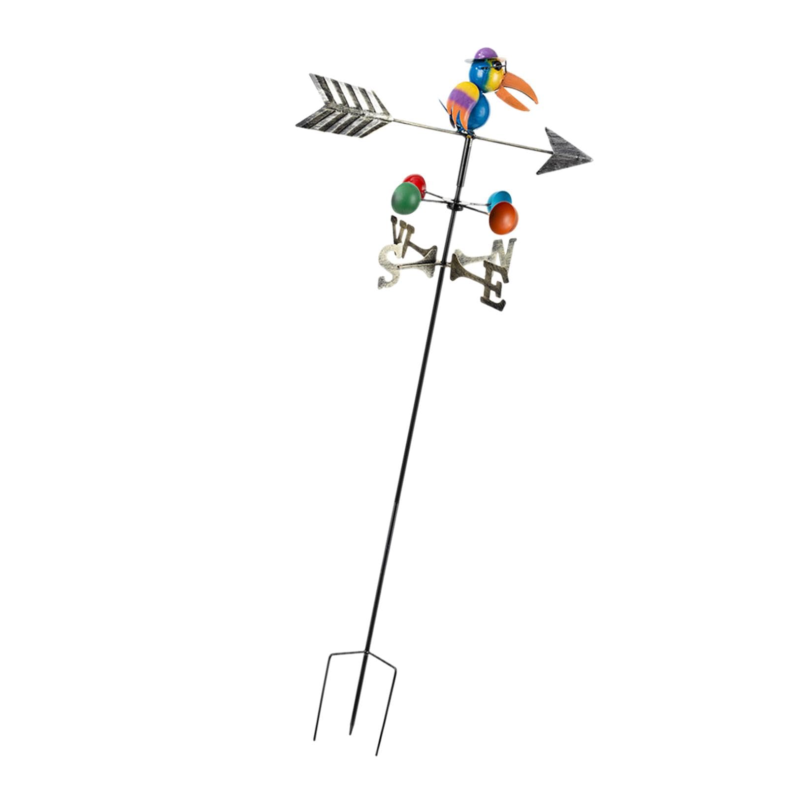 CALANDIS™ Bird Weather Vane with Stake Wind Direction Indicator for Outdoor Shed Fence | Weathervanes | Garden Dacor | Yard, Garden & Outdoor Living