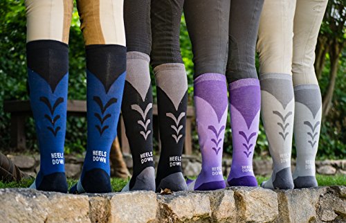 C4 Equestrian High Performance Riding Socks - Horse Riding & Tall Boot Over The Calf Knee High Socks For Women, Grey #TOP5
