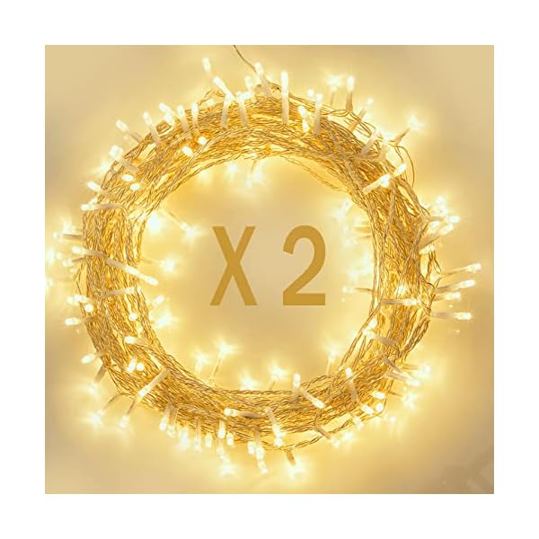 2x6m 50er LED Outdoor Lichterkette Batterie,Micro Lichterketten für Zimmer mit Timer,IP65 Wasserdicht Innen…