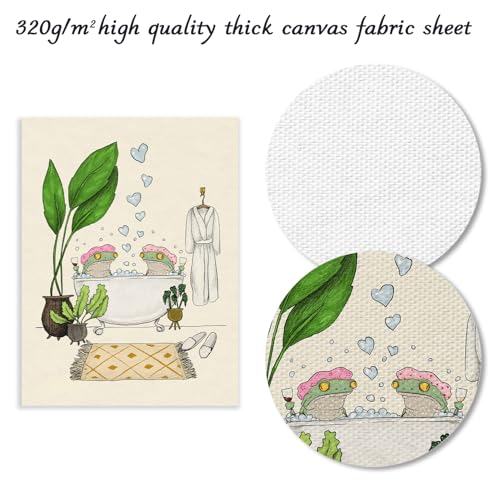 Dazzlewall Funny Frog Bathroom Wall Art, Cute Couple Frogs in Bathtub Shower Poster Wall Decor for Bathroom Toilet 12x16 in Unframed - Cosy Home Interiors Dazzlewall Funny Frog Bathroom Wall Art, Cute Couple Frogs in Bathtub Shower Poster Wall Decor for Bathroom Toilet 12x16 in Unframed - Image 6