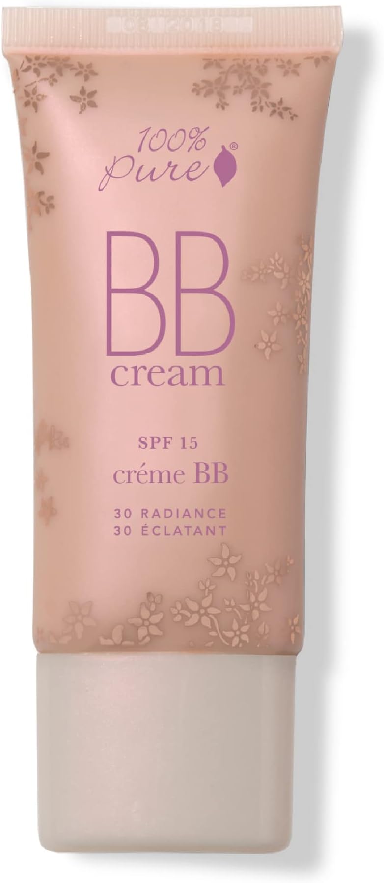 100% PUREBB Cream Shade 30 Radiance Full Face Coverage Skin Care & Glow - All-In-One Primer Concealer & Foundation Makeup - Shimmery, Dewy Youth Tan Color w/Warm Golden Undertone - Vegan - 1 Fl Oz