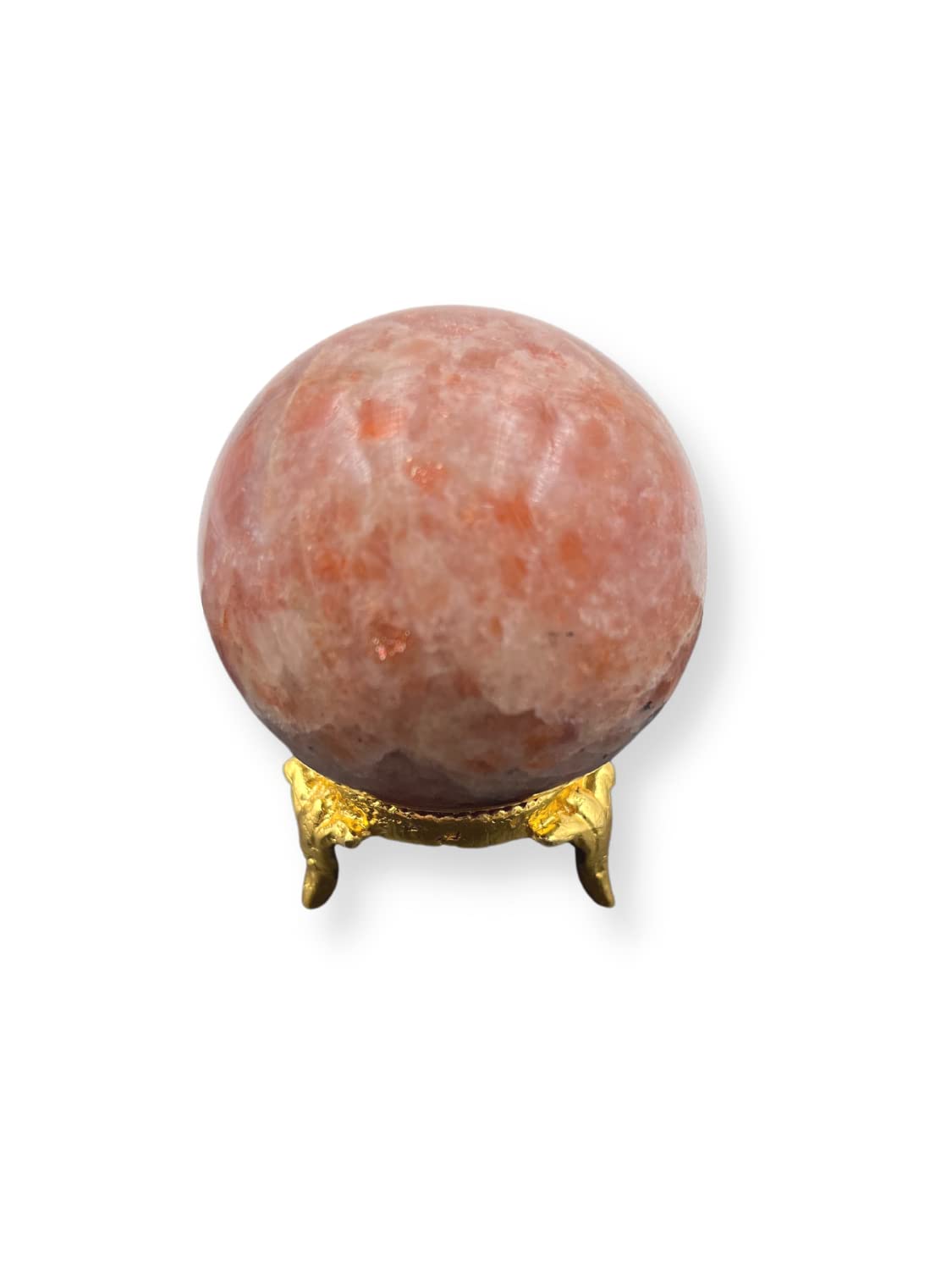 Wholesale Gem Shop Natural Quartz Sunstone 40-45 mm Ball Sphere Gemstone A+ Hand Carved Crystal Altar Healing Devotional Focus Spiritual Chakra Cleansing Metaphysical Gift Men...