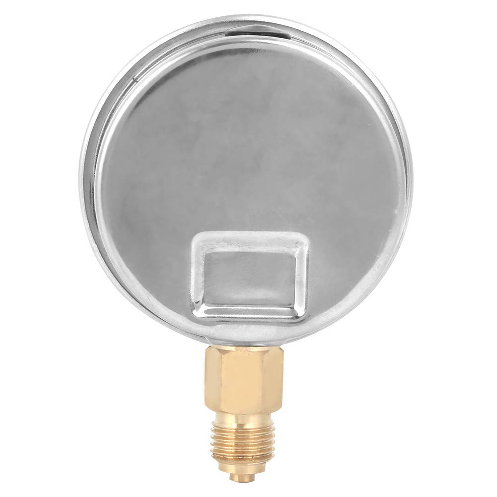 TS - PGGZ604-10bar Radial Oil Filled Vacuum Pressure Gauge, Dual Scale Manometer with 1/4BSP Bottom Mount, Stainless Steel and Brass Construction for Machinery and