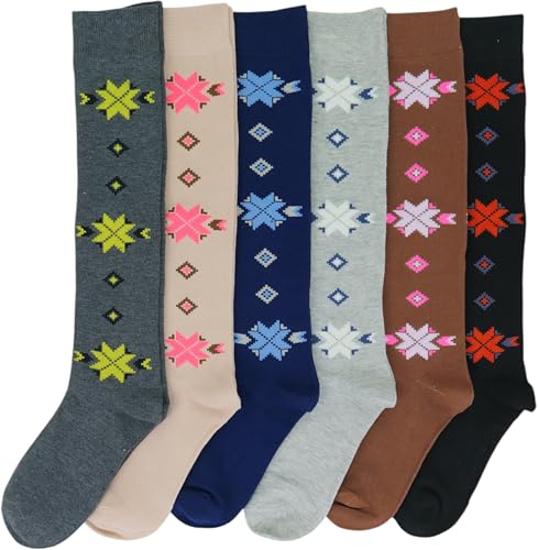 Image of ToBeInStyle Women's Pack of 6 or 12 Knee High Socks