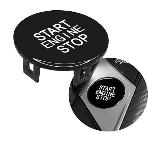 Angelguoguo Interruptor de parada del motor de arranque de coche negro Reemplazo del botón de encendido para BMW 1 2 3 4 8 X5 X6 X7 Z4 Series F40