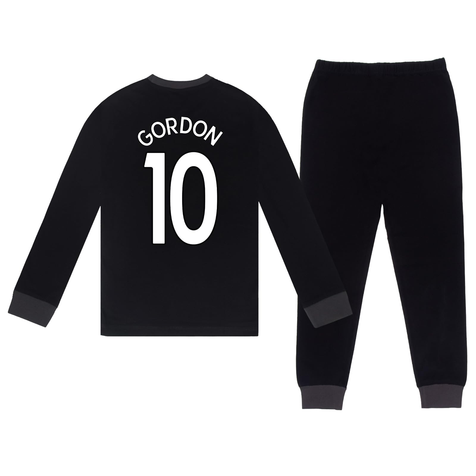 Newcastle United Boys Black Gordon Fc Gordon 10 Long Pyjamas Black 9-10 Years