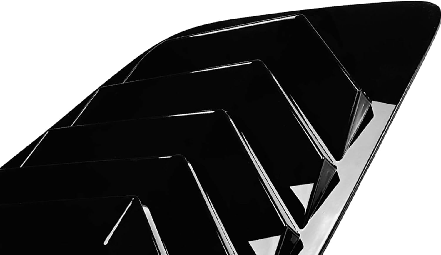 Rear Window Side Louver Shutter Trim Cover For BMW X3 G01 2018-2024 Glossy Black