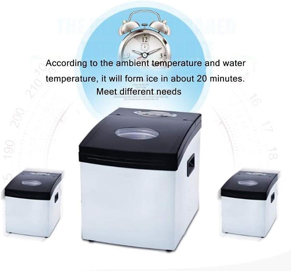 Fabricadora de hielo comercial para tiendas de té con leche y cafeterías, totalmente automática y compacta miniatura 3