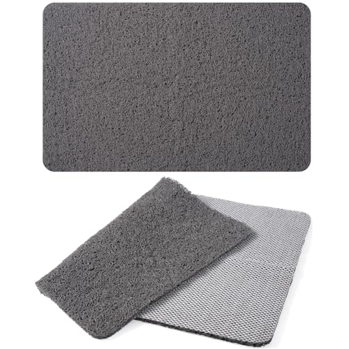 Shower Mat Non Slip PVC Bath Mat for inside shower bathroom (40x60cm Grey)