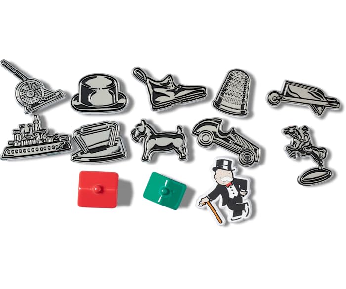 Crocs Jibbitz x Hasbro-13-Pack Monopoly Board Game Shoe Charms, One Size