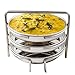 PANCA Stainless Steel Dhokla Maker, Thatte Idli Maker, 3 Big Plates, 16 cm Plates Set With Stand, Fits in all Cookers
