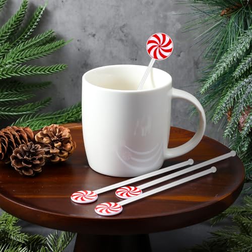 SiliFine Rührstäbchen für den Winter, für Weihnachten, für Urlaub, Kaffee, Rührstäbchen, wiederverwendbar, Kunststoff, heiße Kakao, Bar… – Ansicht 6