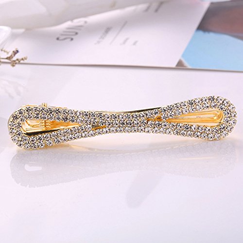 Fashion 2Pcs Bling Women Girls Full Rhinestone Hair Clips miniatura 6