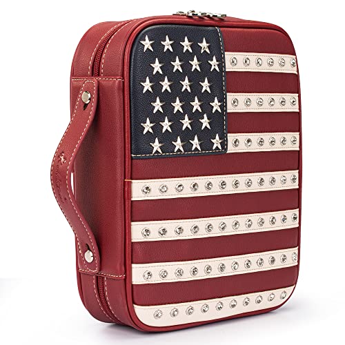 Montana West Western Style Embroidered Bible Covers for Women Men Book Carrying Case Church Bag Outdoor Bible Protective