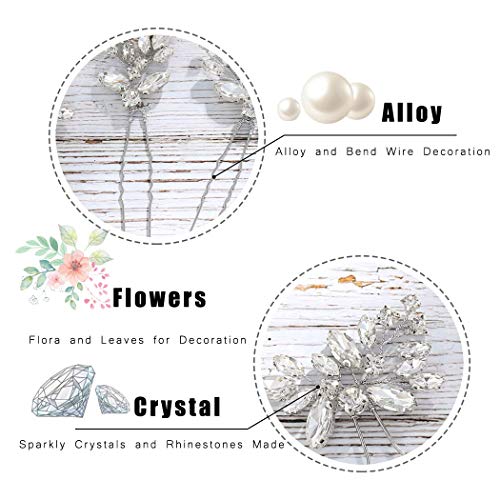 Jakawin 20191202002 Crystal Bride Wedding Hair Pins Silver Rhinestone Hair Piece Bridal Hair Jewelry Accessories thumb #4