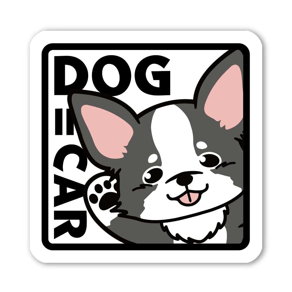 Amazon.co.jp: 【たみ屋】ドッグインカーステッカーDog in Car 正方形
