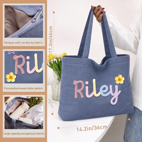 Bolsa Tote de Pana Personalizada para Mujer miniatura 4