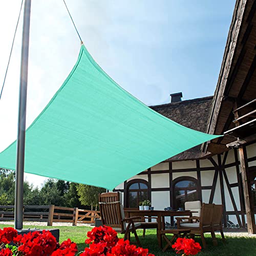 Image of KANAGAWA 20'X20' Sun Shade Sail Turquoise Curved Square Customizable