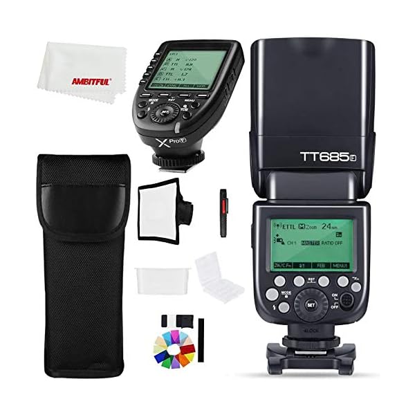 Godox TT685F 2.4G TTL-Kamerablitz High Speed HSS 1/8000s GN60 mit XPro-F Wireless Flash Trigger für Fuji a58 a77II a7RII…